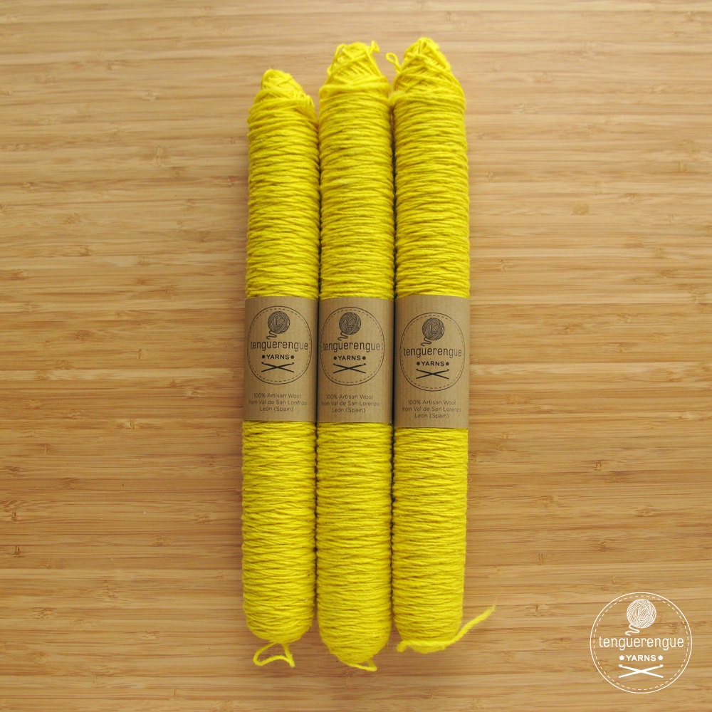 Artisan wool. Yellow