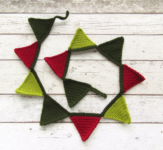 Crocheted Autumn bunting