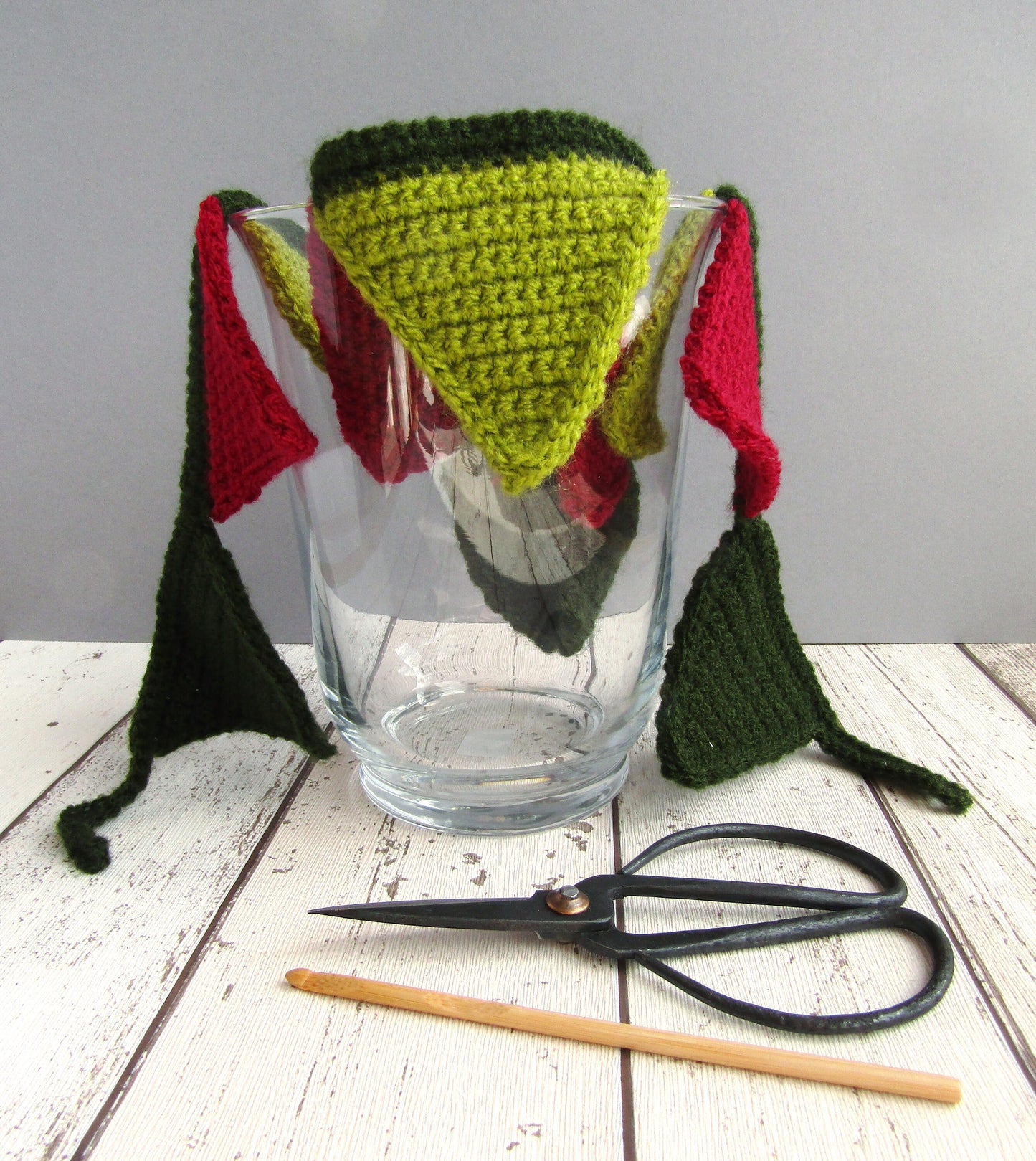 Crocheted Autumn bunting
