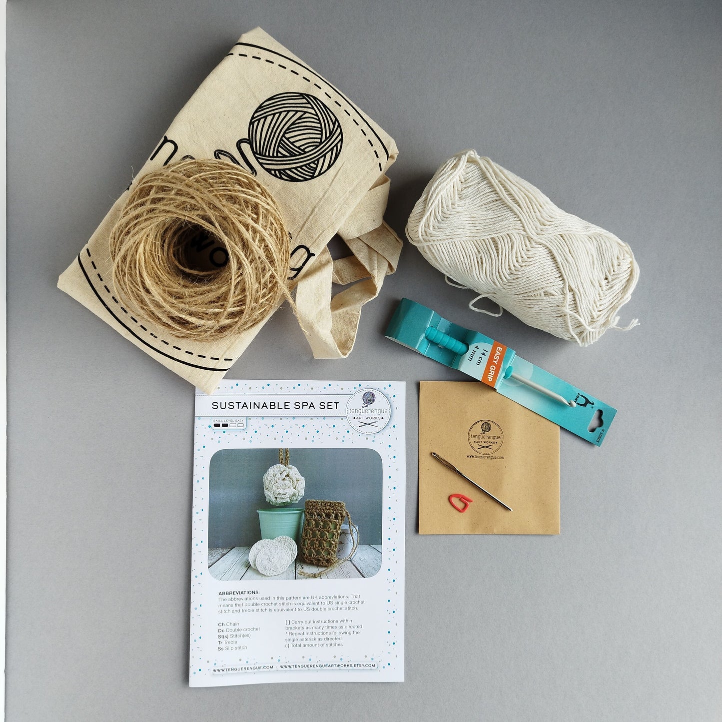 Crochet kit: Sustainable Spa Set