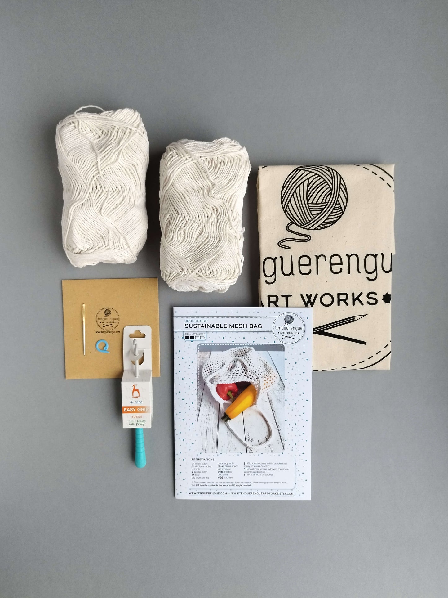 Crochet kit: Sustainable mesh bag