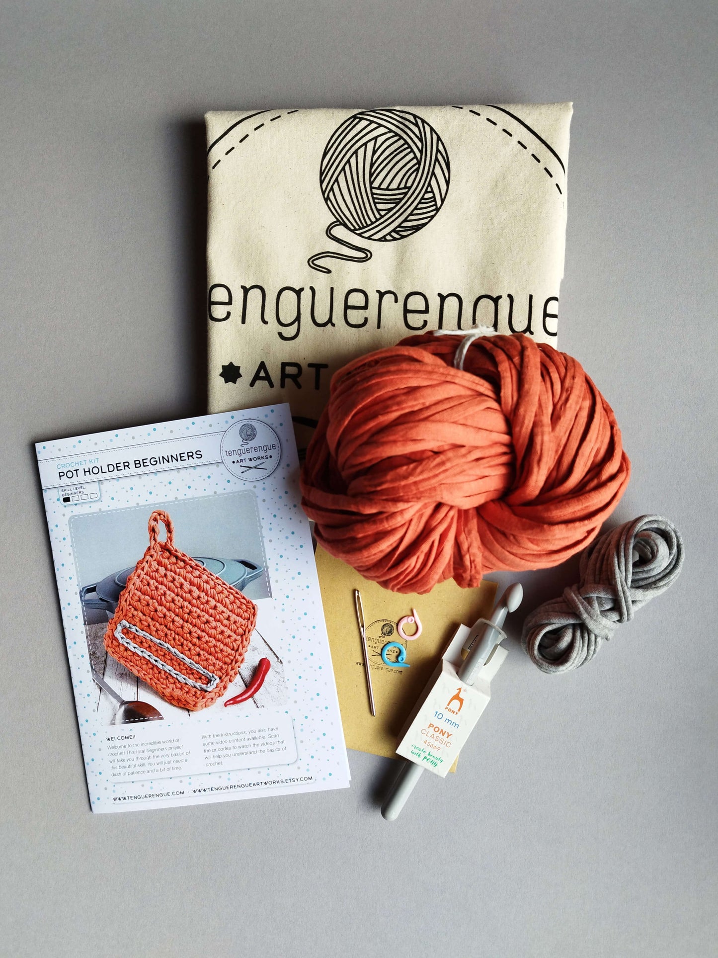 Crochet kit: Pot holder for total beginners