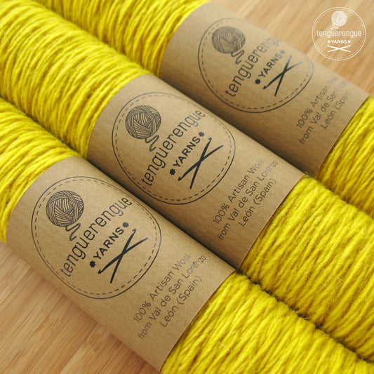 Artisan wool. Yellow