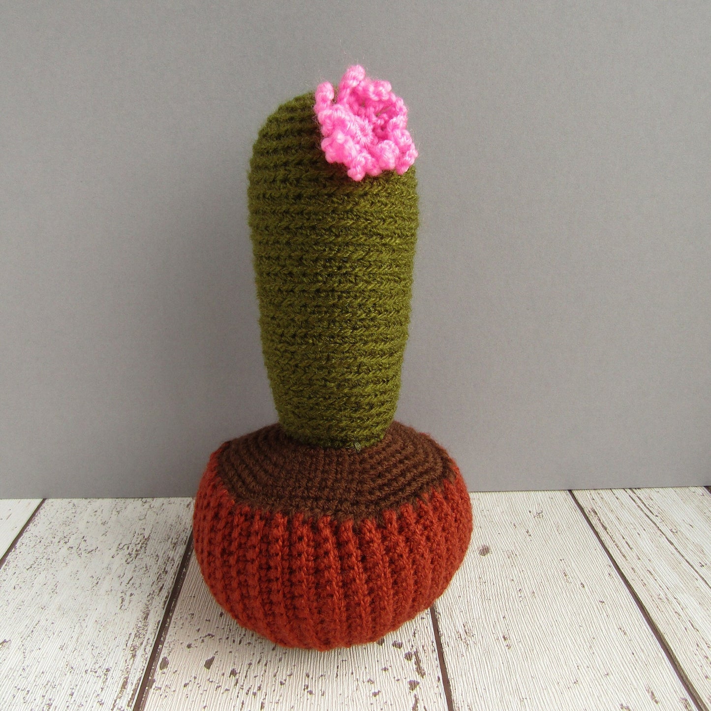 Cactus with flower amigurumi